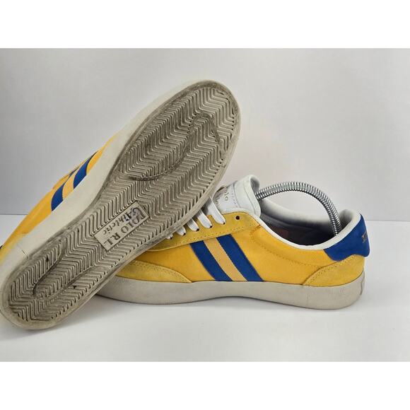 Polo Ralph Lauren COURT VLC-SK-VLC Yellow & Blue Men's Size 8 - Picture 7 of 9